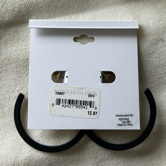 Brand new black acrylic hoops BNWT - Picture 3 of 3